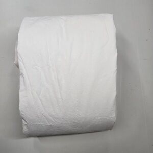 QUINCE Percale Sheet Set White/Sand Border King 6921